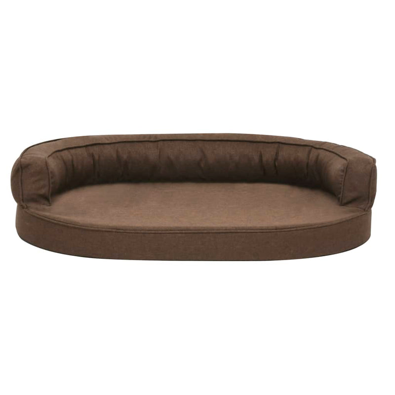Load image into Gallery viewer, Vidaxl hondenbed ergonomisch linnen-look 75x53 cm bruin
