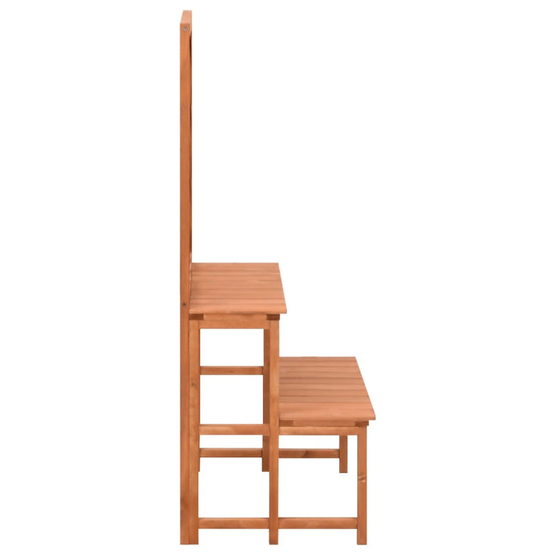 Load image into Gallery viewer, Vidaxl plantenrek met latwerk 70x42x115 cm massief vurenhout
