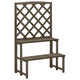 Vidaxl plantenrek met latwerk 70x42x115 cm massief vurenhout grijs
