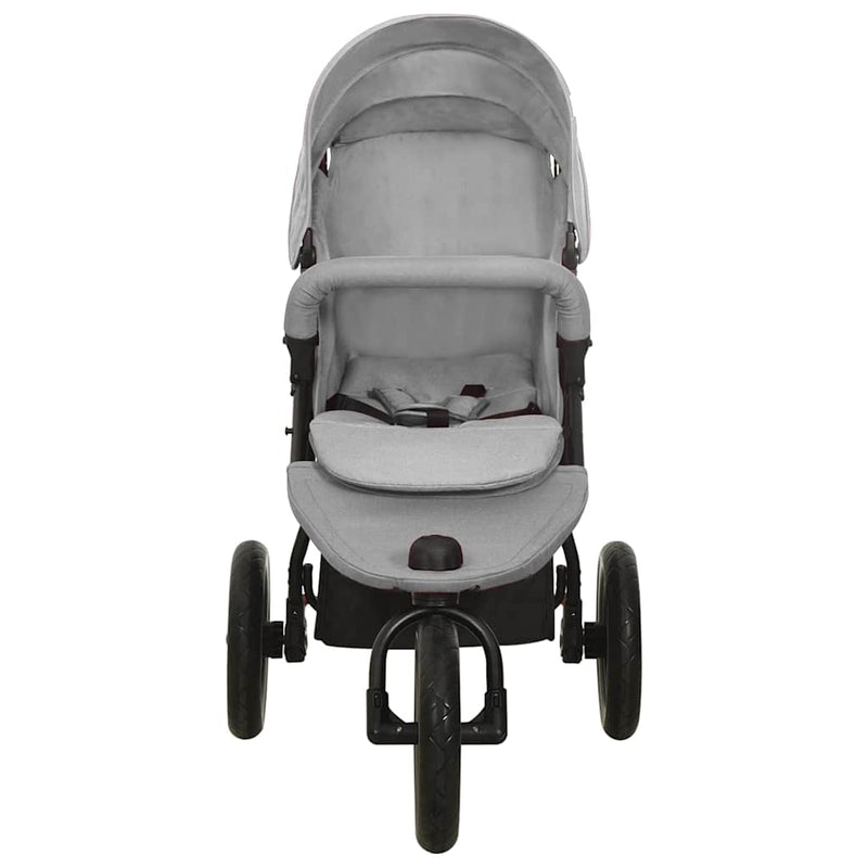 Load image into Gallery viewer, Vidaxl kinderwagen staal lichtgrijs
