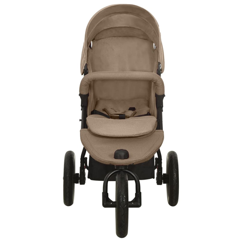 Load image into Gallery viewer, Vidaxl kinderwagen staal taupe
