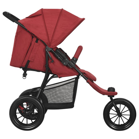 Vidaxl kinderwagen staal rood