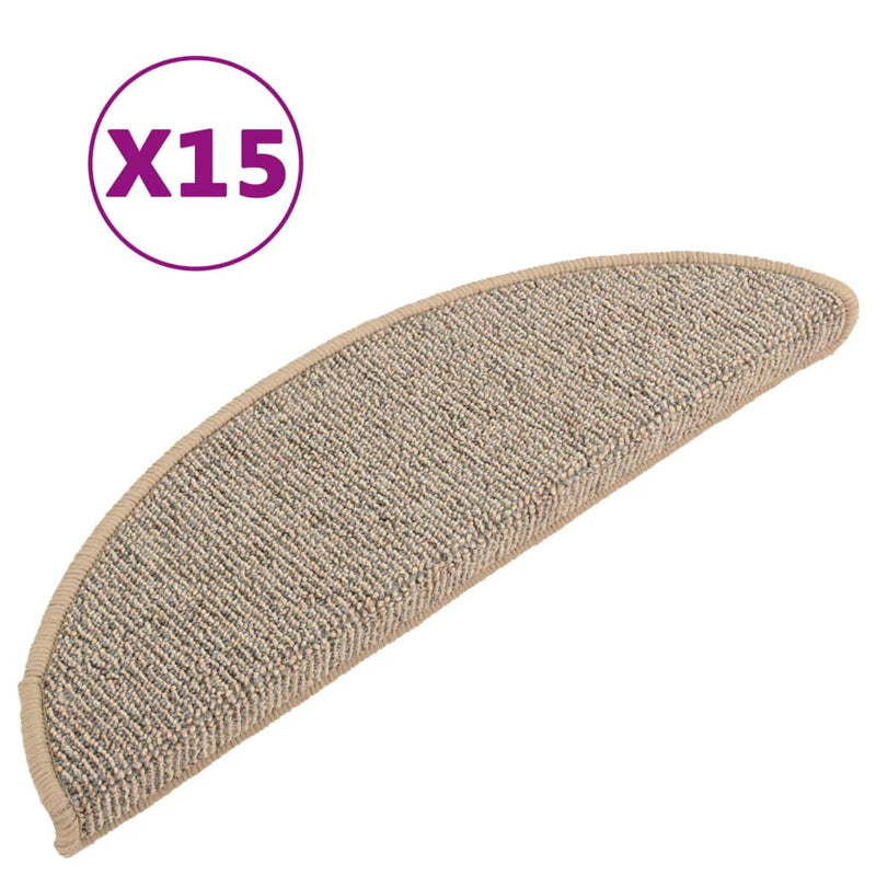 Load image into Gallery viewer, Vidaxl trapmatten 15 st 56x17x3 cm bruin halfrond
