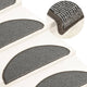Vidaxl trapmatten 15 st 65x21x4 cm grijs halfrond groot