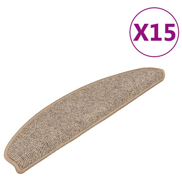 Vidaxl trapmatten 15 st 65x21x4 cm bruin halfrond groot
