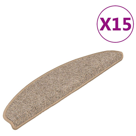VidaXL Trapmatten 15 st 65x21x4 cm grijs en bruin