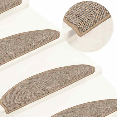 Vidaxl trapmatten 15 st 65x21x4 cm bruin halfrond groot