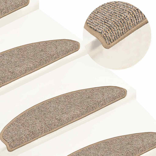 VidaXL Trapmatten 15 st 65x21x4 cm grijs en bruin