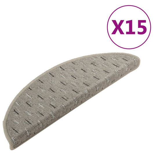VidaXL Trapmatten 15 st 56x17x3 cm grijs