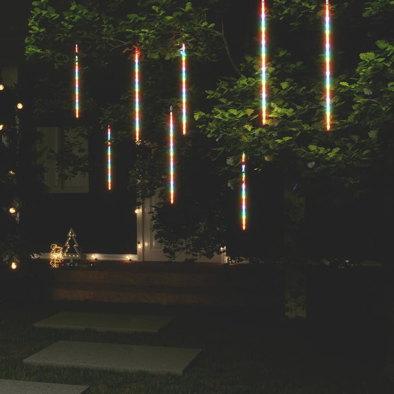 Load image into Gallery viewer, Vidaxl meteoorlichten 8 st 288 led's binnen buiten 50 cm meerkleurig
