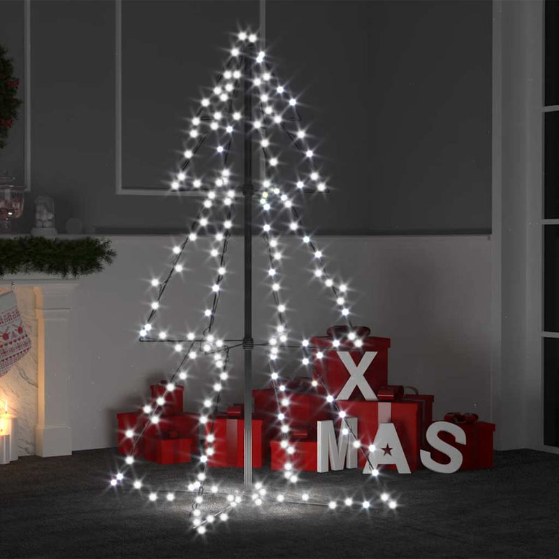 Afbeelding laden in galerijviewer, Vidaxl kegelkerstboom 160 led's binnen en buiten 78x120 cm
