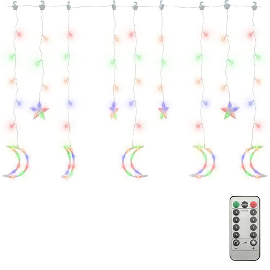 Vidaxl lichtslinger ster en maan 138 led's meerkleurig