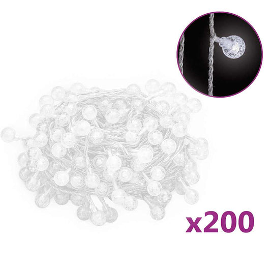 Vidaxl lichtsnoer met 200 led's 8 functies koudwit 20 m