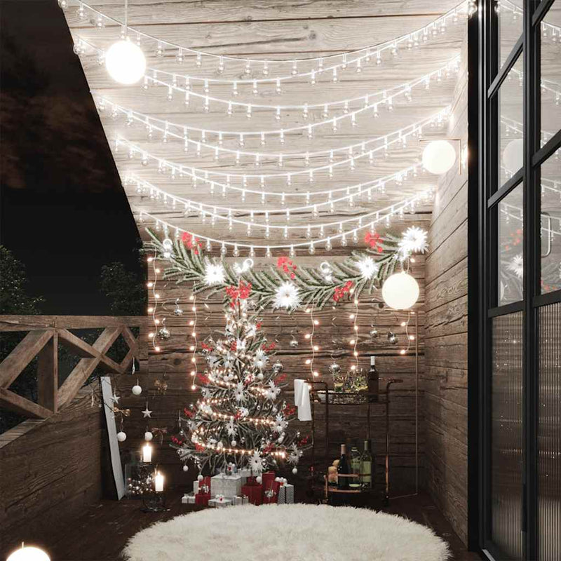 Load image into Gallery viewer, Vidaxl lichtsnoer met 200 led's 8 functies koudwit 20 m
