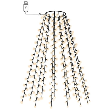 Vidaxl kerstboomverlichting met 150 led's koudwit net 150 cm