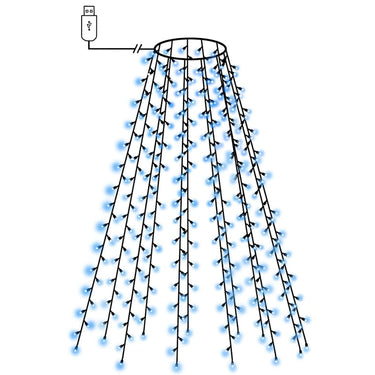 Vidaxl kerstboomverlichting met 150 led's blauw net 150 cm
