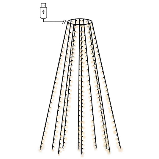 Vidaxl kerstboomverlichting met 250 led's koudwit net 250 cm