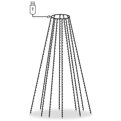 Vidaxl kerstboomverlichting 500 led's meerkleurig binnen buiten 500 cm