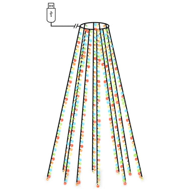Vidaxl kerstboomverlichting 500 led's meerkleurig binnen buiten 500 cm