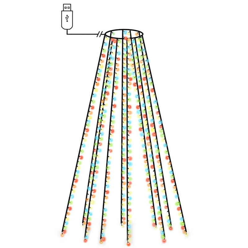 Load image into Gallery viewer, Vidaxl kerstboomverlichting 500 led's meerkleurig binnen buiten 500 cm
