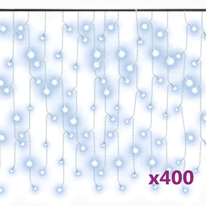 Vidaxl lichtgordijn met 400 led's en 8 functies 10 m koudwit