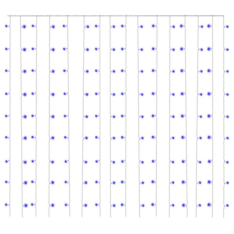 Load image into Gallery viewer, Vidaxl lichtsnoergordijn met 300 led's en 8 functies 3x3 m blauw
