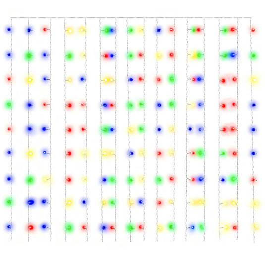 Vidaxl lichtsnoergordijn met 300 led's en 8 functies 3x3 m meerkleurig