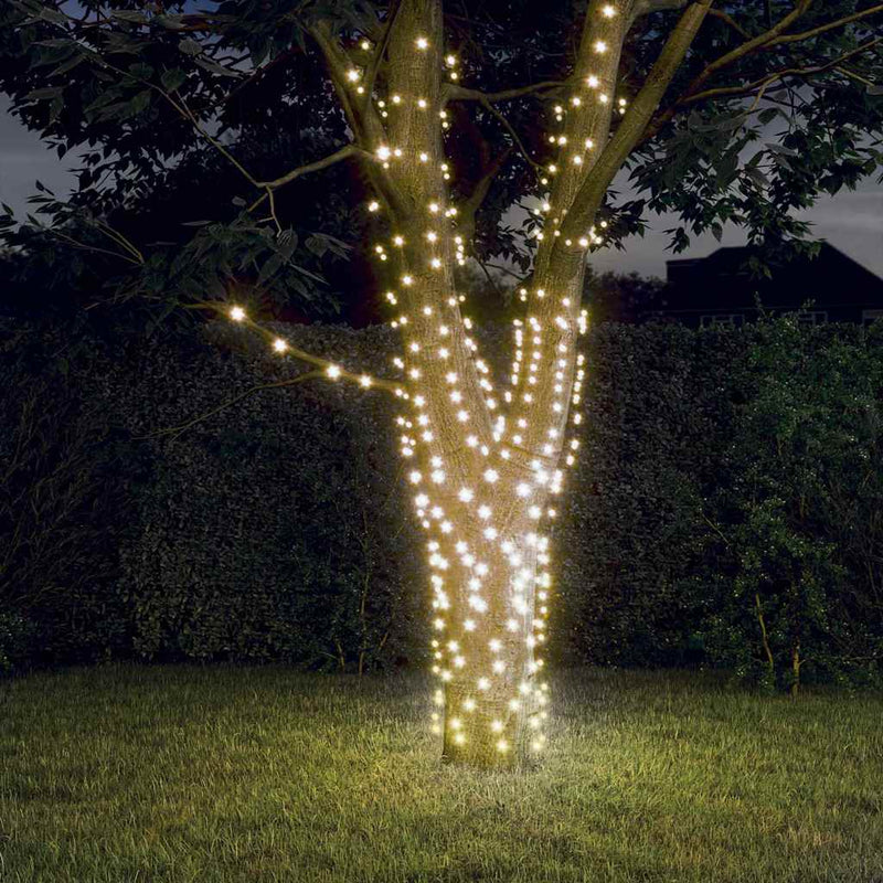 Load image into Gallery viewer, Vidaxl 5 st lichtslinger met 200 led's solar binnen buiten warmwit
