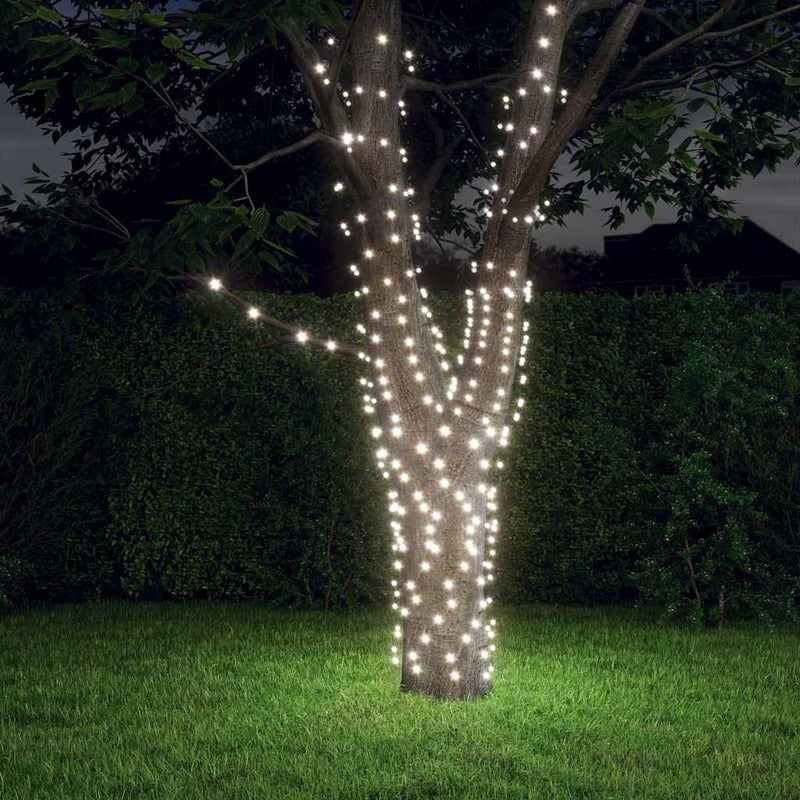 Load image into Gallery viewer, Vidaxl 5 st lichtslinger met 200 led's solar binnen buiten koudwit
