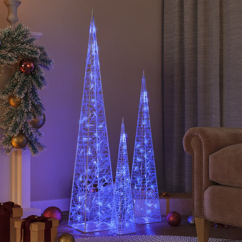 Load image into Gallery viewer, Vidaxl lichtkegelset decoratief led 60 90 120 cm acryl blauw

