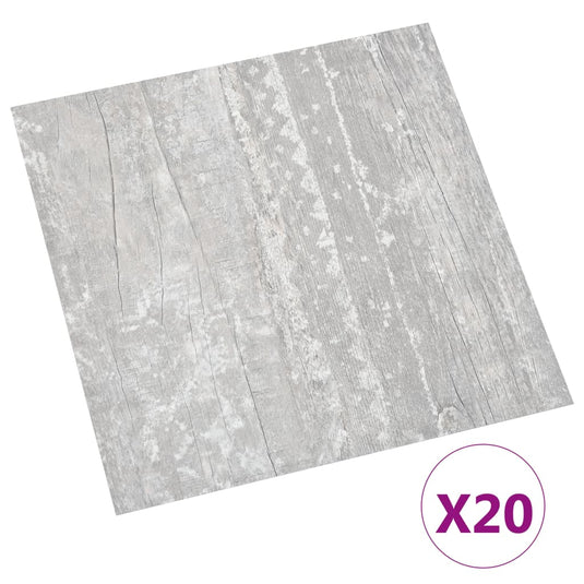 Vidaxl vloerplanken 20 st zelfklevend 1,86 m² pvc grijs