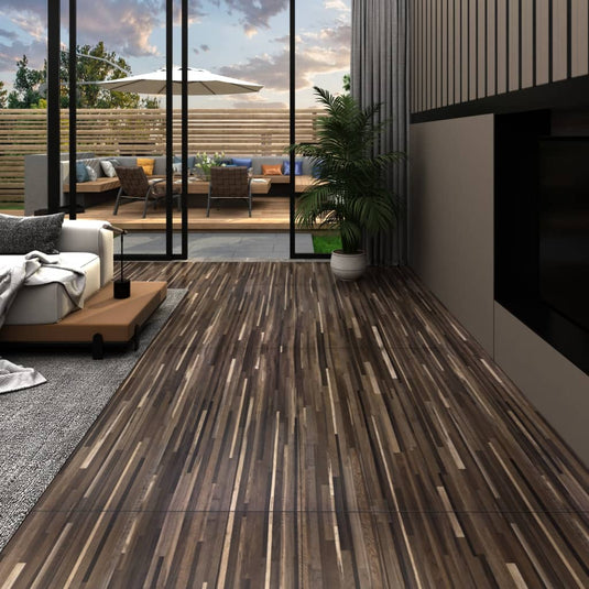 Vidaxl vloerplanken zelfklevend 5,21 m² 2 mm pvc gestreept bruin