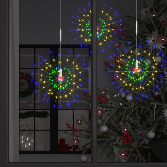 VidaXL Kerstverlichting vuurwerk 140 LED's buiten 20 cm meerkleurig