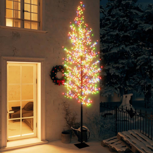 VidaXL Kerstboom met 1200 LED's meerkleurig licht kersenbloesem 400 cm