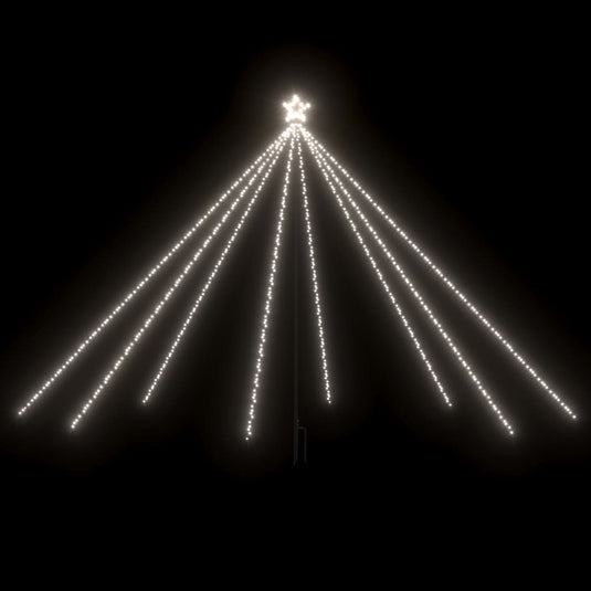 VidaXL Kerstboomverlichting 576 LED's binnen buiten 3,6 m koudwit