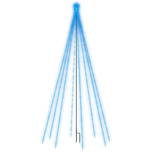Vidaxl led-kerstboom binnen buiten 576 leds 3,6 m blauw