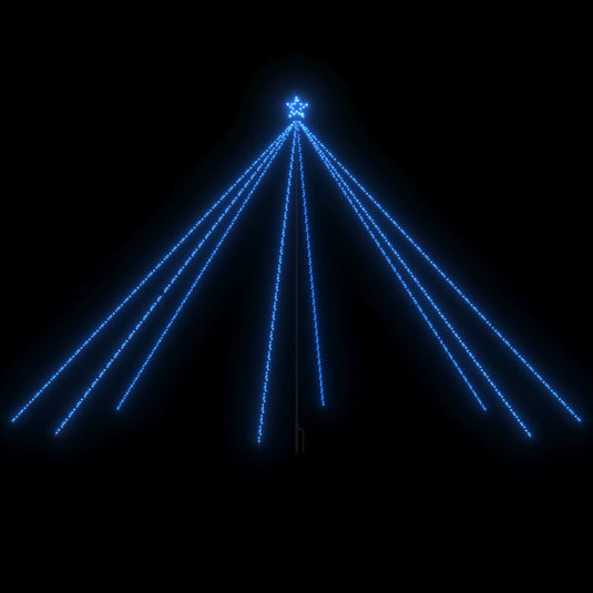 Vidaxl led-kerstboom binnen buiten 800 leds 5 m blauw