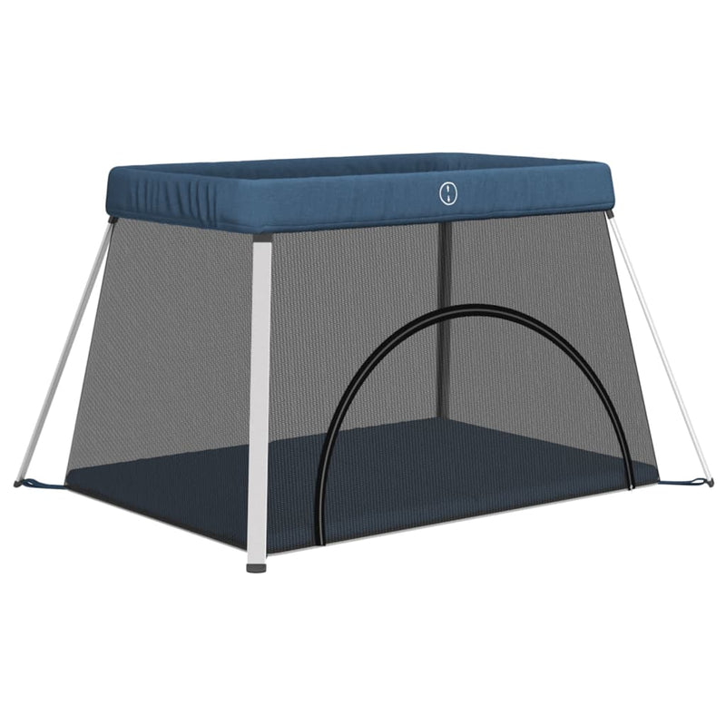 Load image into Gallery viewer, Vidaxl babybox met matras linnen marineblauw
