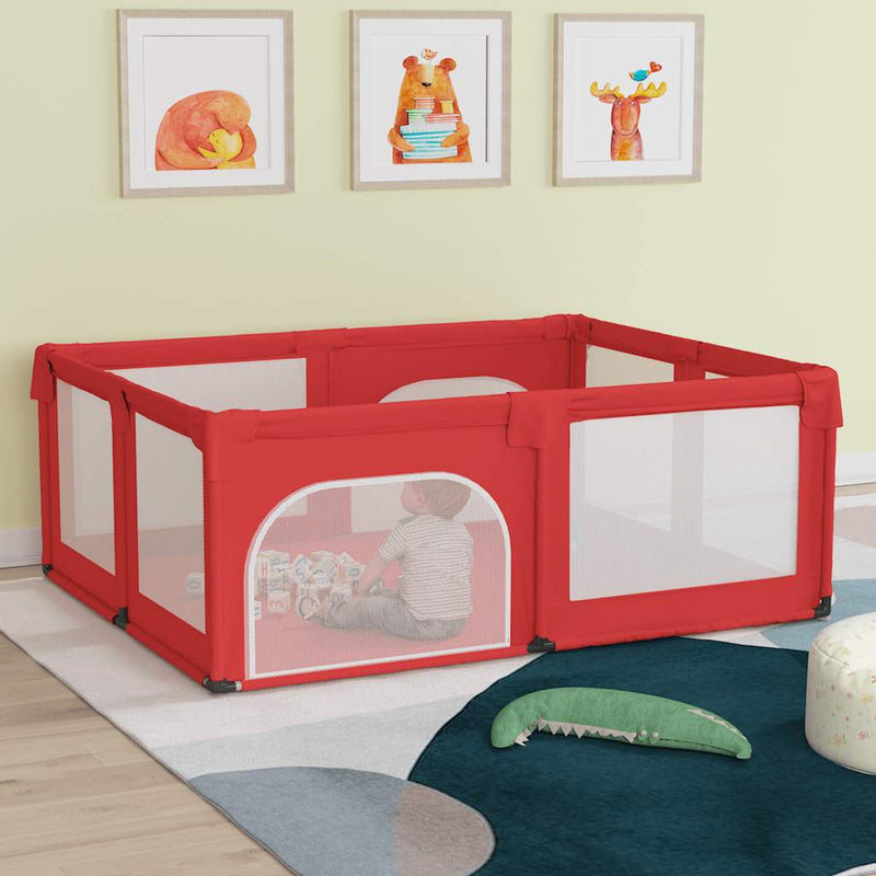 Load image into Gallery viewer, Vidaxl babybox met 2 deuren oxford stof rood
