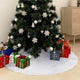 Vidaxl kerstboomrok wit 90 cm imitatiebont
