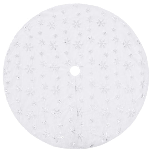 Vidaxl luxe kerstboomrok wit 90 cm imitatiebont