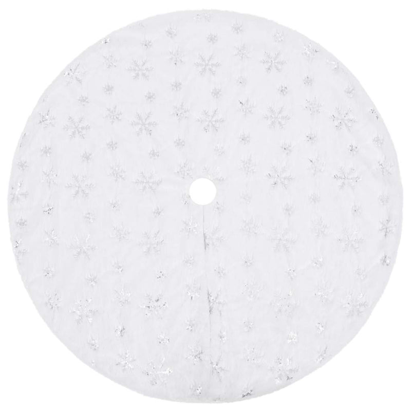Load image into Gallery viewer, Vidaxl luxe kerstboomrok wit 150 cm imitatiebont
