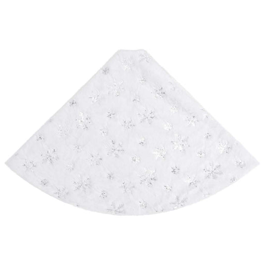 Vidaxl luxe kerstboomrok wit 150 cm imitatiebont