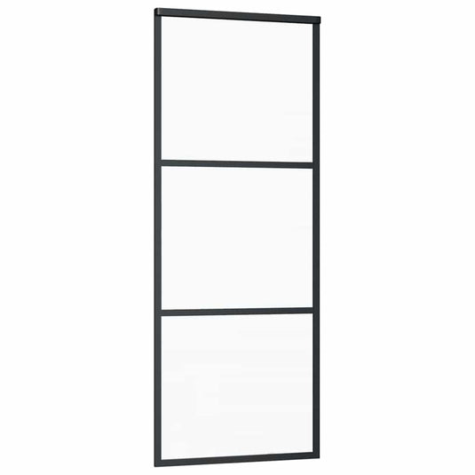 Vidaxl schuifdeur 76x205 cm esg-glas en aluminium zwart