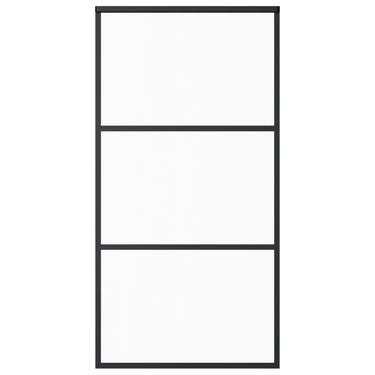 Vidaxl schuifdeur 102x205 cm esg-glas en aluminium zwart