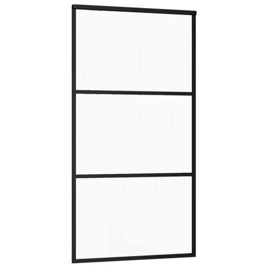 Vidaxl schuifdeur 102x205 cm esg-glas en aluminium zwart