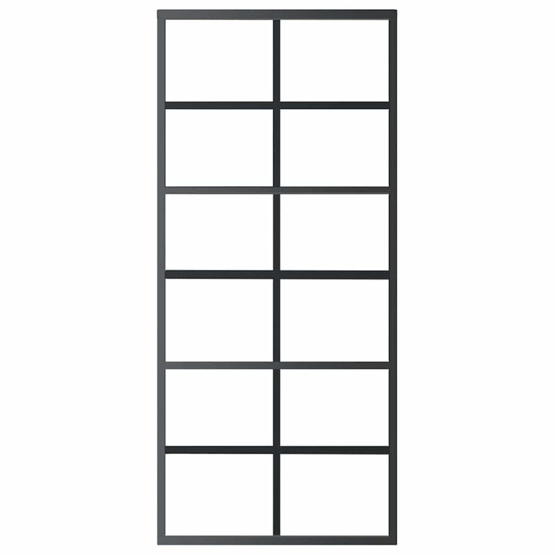 Load image into Gallery viewer, Vidaxl schuifdeur 90x205 cm esg-glas en aluminium zwart
