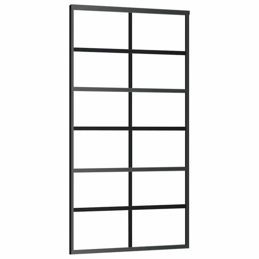 Vidaxl schuifdeur 102x205 cm esg-glas en aluminium zwart