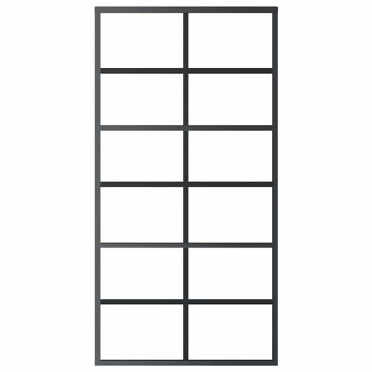 Vidaxl schuifdeur 102x205 cm esg-glas en aluminium zwart