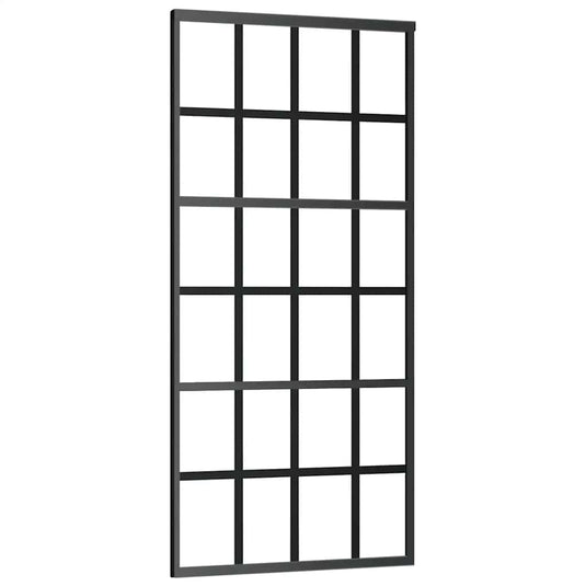 Vidaxl schuifdeur 90x205 cm esg-glas en aluminium zwart